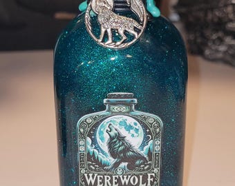 Werewolf Potion! (Design #3) | Magical Apothecary Glass Potion | Sensory Bottle | Witchy Decor | Poison Elixir | Fantasy | Werewolf