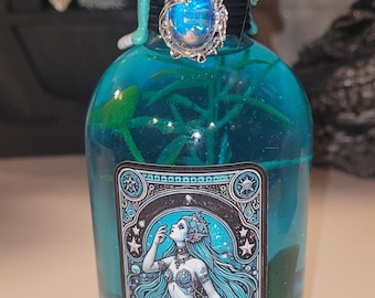 Mermaid Tears (Design #2)!  Magical Apothecary Glass Potion | Sensory Bottle | Witchy Decor |Apothecary Art | Poison Elixir | Fantasy Oddity