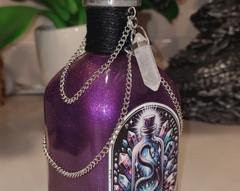 Crystal Elixir! (Design #1) Magical Apothecary Potion | Sensory Bottle | Witchy Decor | Glass Art | Poison Elixir | Fantasy Oddities