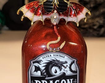 Dragon's Blood! (Design #5) Magical Apothecary Potion | Sensory Bottle | Witchy Decor | Glass Art | Poison Elixir | Fantasy Oddities