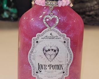 Love Potion Flask!  | Magical Apothecary Potion | Sensory Bottle | Witchy Decor | Poison Elixir | Fantasy | Oddities | Celestial