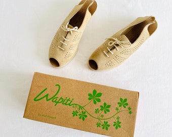 Echte französische Vintage-Sandalen aus den 1970er Jahren / In Originalverpackung / UK-Größe 7
