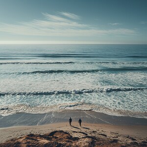 Print Walk by the beach