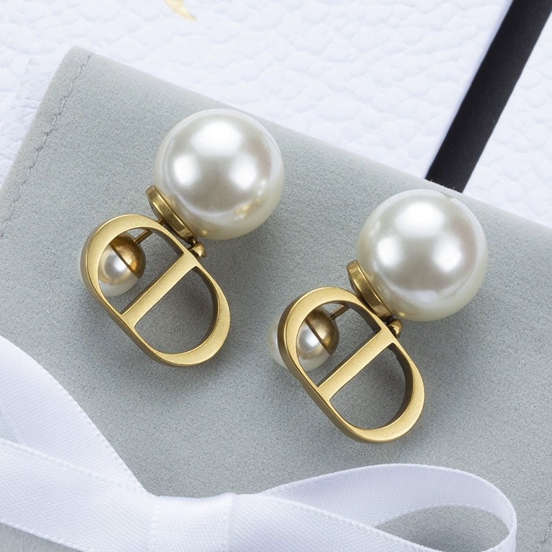 Dior clearance earrings etsy