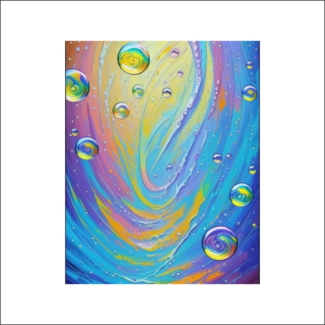 Fluid Bubble Art AI Generated Art Print Digital Download Printable - Etsy