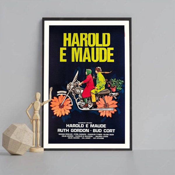 Harold and Maude Vintage Poster Movie Poster Minimalist Aesthetic Poster Wall Art Home Decor Canvas Poster