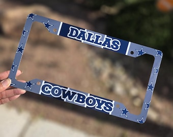 Sports Team License Plate Frames - Sporty - NBA - NFL - MBA - cowboys - los Angeles - las vegas - seattle - baseball - football - basketball