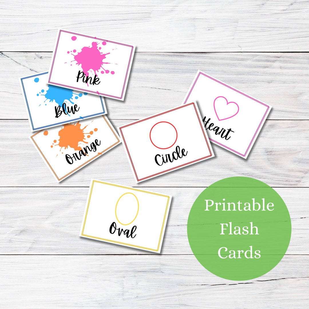 Kids Educational Flashcards Learn Shapes and Colors Flashcards for Kids ...