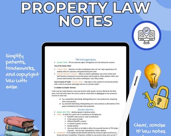 Intellectual Property Law | LPC Law | Oxford University | Cambridge University | Study Notes