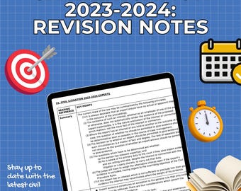 Civil Litigation 2023-2024 | BPC Law | Oxford University | Cambridge University | Study Notes