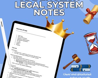GDL English Legal System Law | GDL Law | Oxford University | Cambridge University | Study Notes