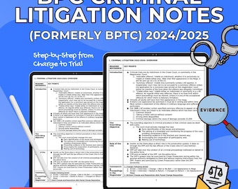 BPC Criminal Litigation (formerly BPTC) | BPC Law | Oxford University | Cambridge University | Study Notes