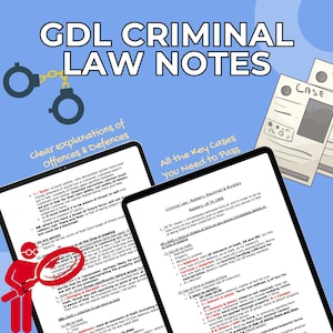 GDL Criminal Law | GDL Law | University of Cambridge | University of Oxford | Study Notes
