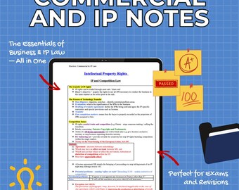 Commercial and IP | LPC Law | University of Cambridge | University of Oxford | Study Notes