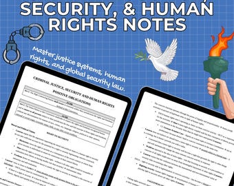 Criminal Justice, Security, & Human Rights | BCL Law | Oxford University | Cambridge University | Study Notes