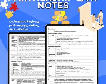 Partnership Law | LPC Law | Oxford University | Cambridge University | Study Notes