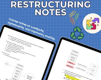 Debt Restructuring | LLB Law | Oxford University | Cambridge University | Study Notes