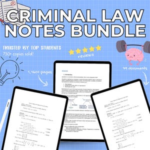 Criminal Law Notes | LLB Law | Oxford University | Cambridge University | Study Notes