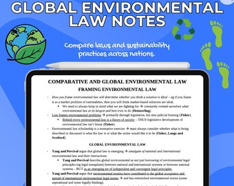 Comparative and Global Environmental Law| BCL Law | Oxford University | Cambridge University | Study Notes