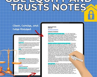 GDL Equity and Trusts | GDL Law | University of Cambridge | University of Oxford | Study Notes