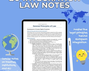 EU Integration | LLB Law | Oxford University | Cambridge University | Study Notes