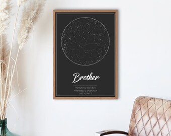 Digital Star Map, Constellation, Personalised gift, Couples gift, Birthday gift, Newborn gift,Father's/Mother's day, Anniversary gift