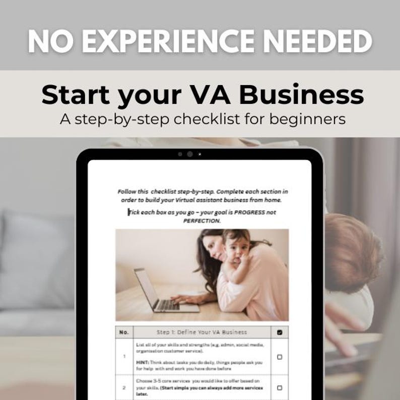 Become a Virtual Assistant Checklist | VA Starter Guide | Work From ...