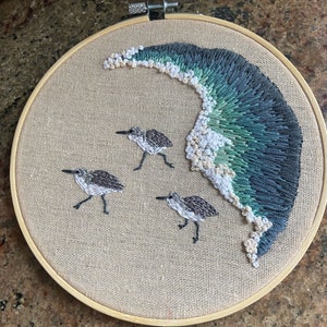 Sand Piper Embroidery Pattern PDF
