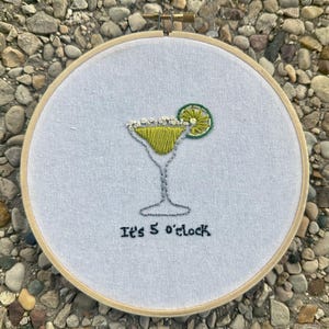 Handborduurpatroon It's 5 uur Margarita