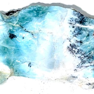 Larimar Specimen-rare blue white crystal  20g- TOP quality collector&#39;s item- relax your mind, speak openly from the heart,blue rock,high end
