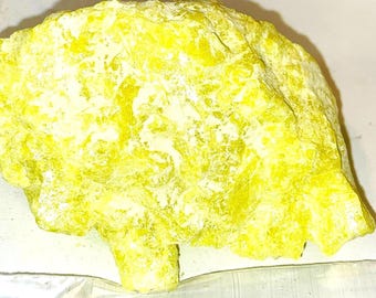 硫黄天然水晶、黄色の鉱物 - 349g - 素晴らしい原石のヒーリング