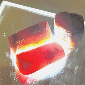 Ruby Rough Stones for Jewelry Making - 3 Pieces 85ct Natural Crystals Ready for Faceting % Unique Craft Supplies
