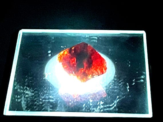 Zircon Partly Translucent Crystal , With Amazing Red Color