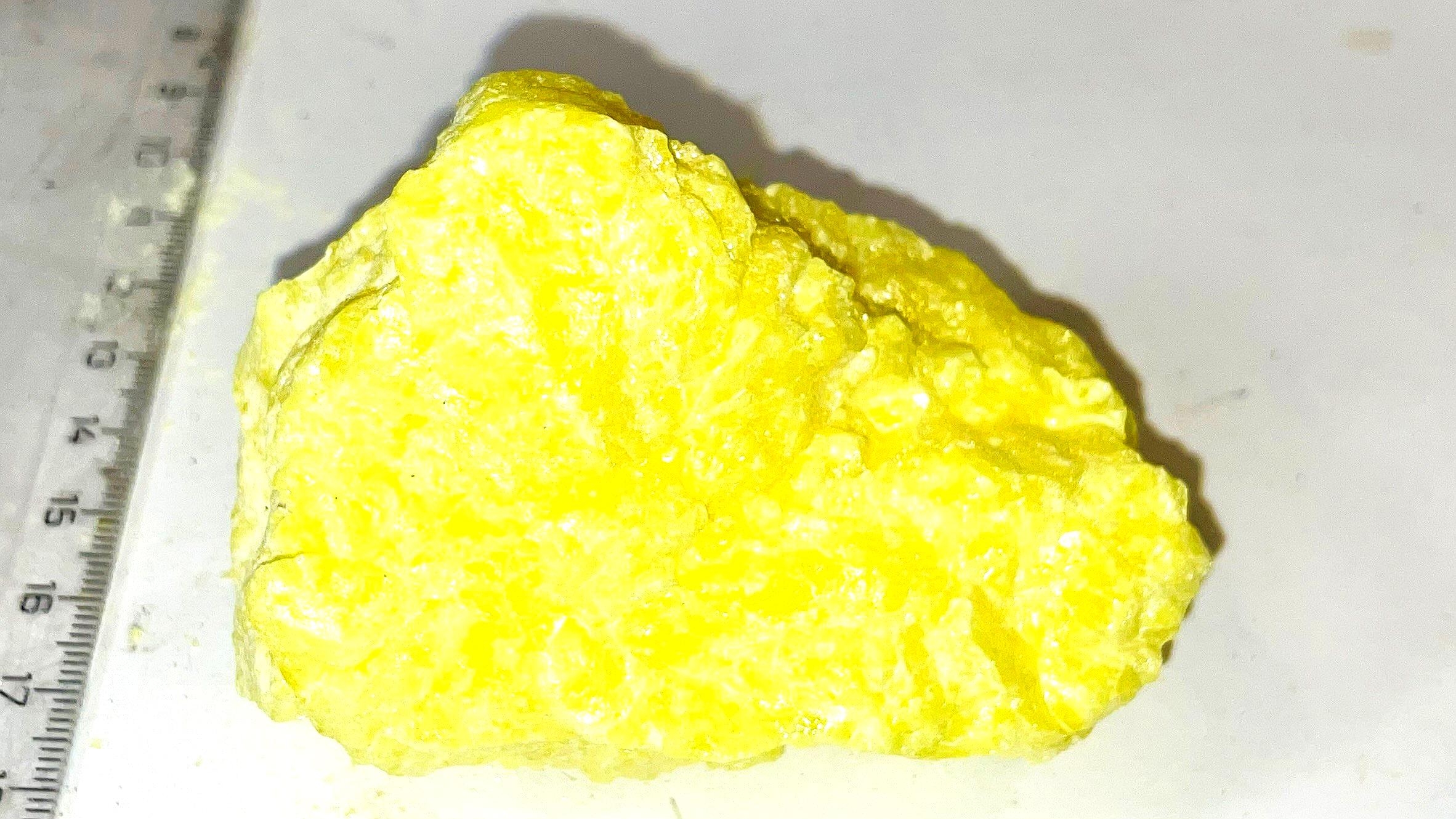 硫黄天然水晶、黄色の鉱物 - 349g - 素晴らしい原石のヒーリング