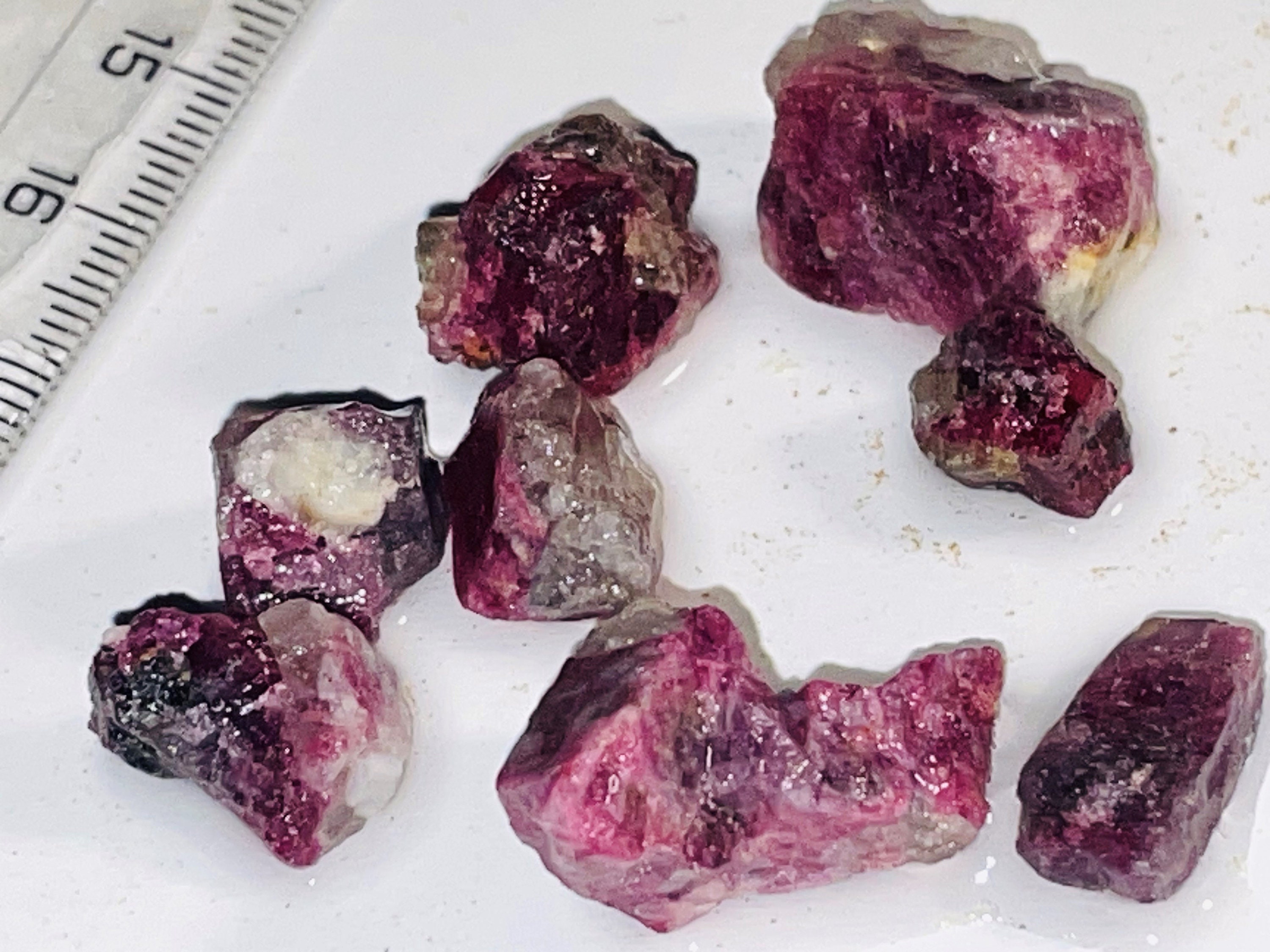 Tourmaline red, Rubellite, with Top colour  50g -  rough gemstones for jewelry making-