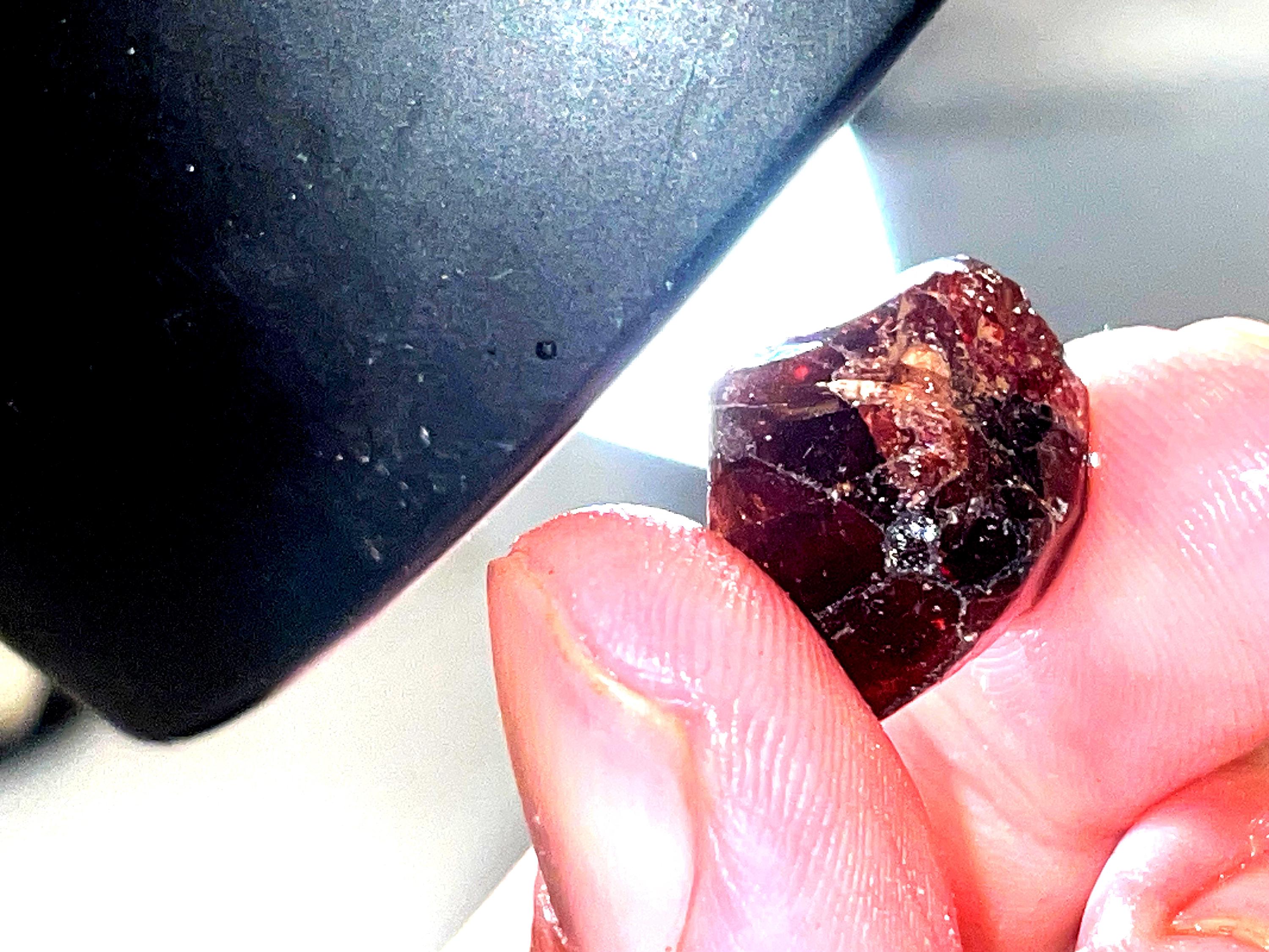 Zircon Partly Translucent Crystal , With Amazing Red Color