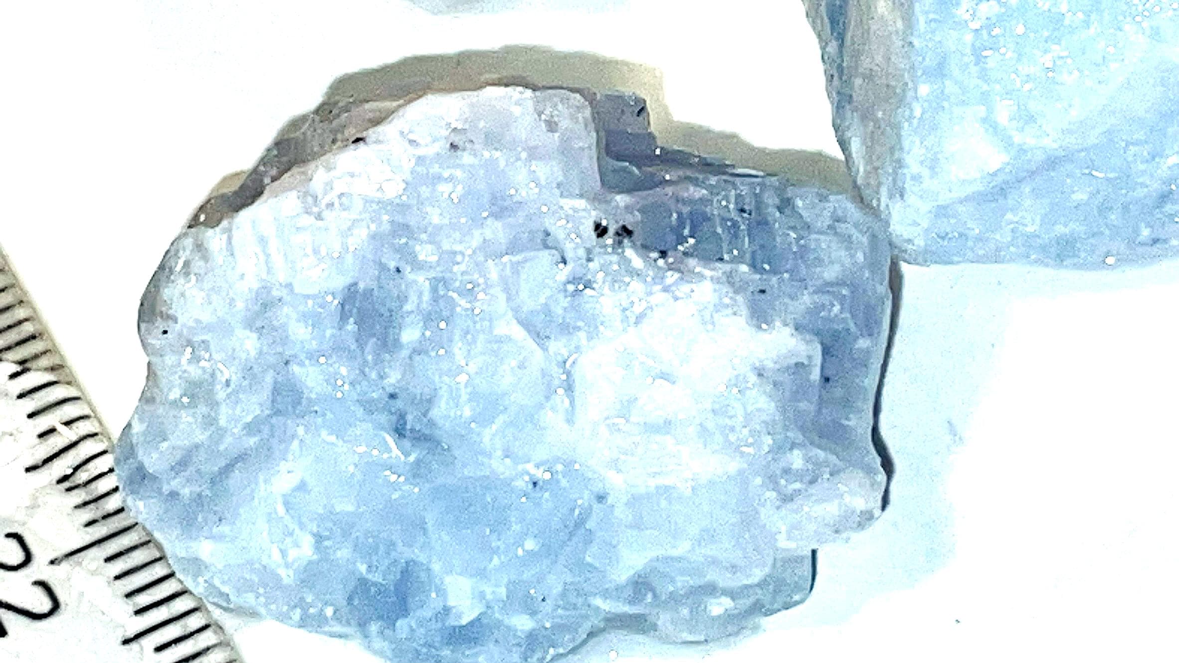 ブルー方解石透明標本結晶 230ct - ファセット原石 ジュエリー作り