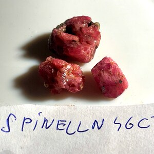 Spinel Red Rough Gemstones 46Ct - High Quality Stones for Jewelry Making, Raw Spinel Rocks, Unique Gemstone Collection