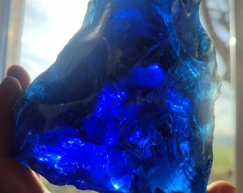 Large Blue Andara Crystal - Rare Quality Specimen XXL 1280g, Best Office Decor & Intuition Mineral for a Rich Life