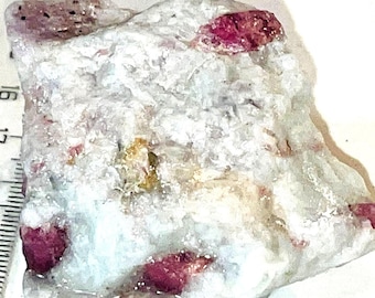 Lepidolite Specimen with Pink Tourmaline and Albite, 56g Rough Mineral