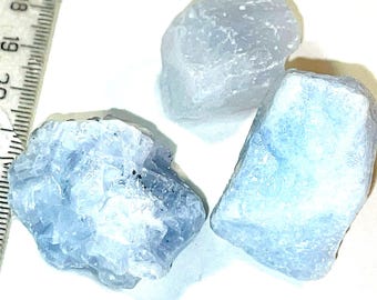 ブルー方解石透明標本結晶 230ct - ファセット原石 ジュエリー作り