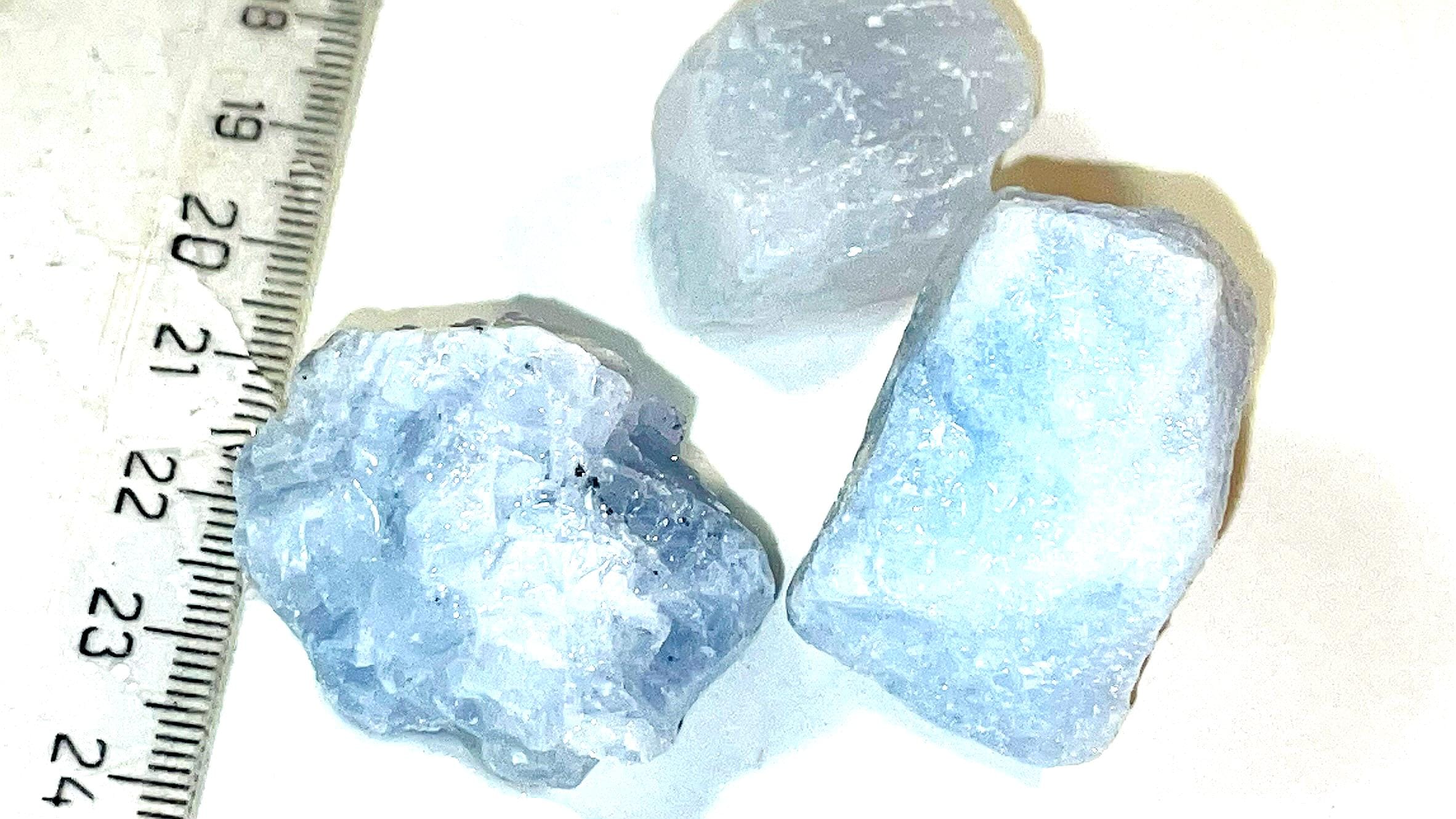 ブルー方解石透明標本結晶 230ct - ファセット原石 ジュエリー作り