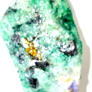 Tsavorite with gold and purple colors Pyrite, Chromium-Garnet  crystal with  Pyrite ,   multicolors -   18g-  rough mineral, healing stone