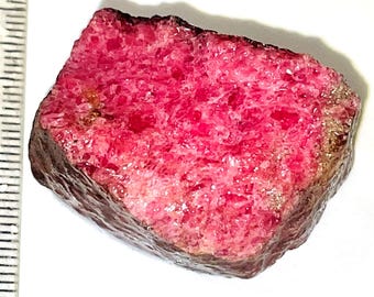 Rhodonite amazing specimen -TOP quality red  rough rock- bigger stone for love attraction-  38g- rock for Inner path,Gratefulness ,Elegance