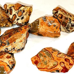 Leopardit Jasper Raw Minerals 105g-Boost Energy & Vitality with Natural Rough Rock Crystal Healing, rare Jasper stone, for jewelry