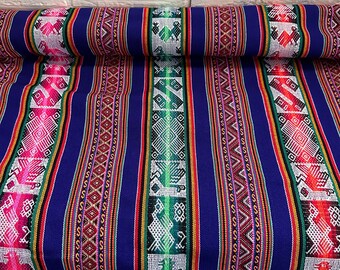 Andean Peruvian Fabric (Blanket) 79” x 47” (200 cm x 120 cm) Etnic Fabric