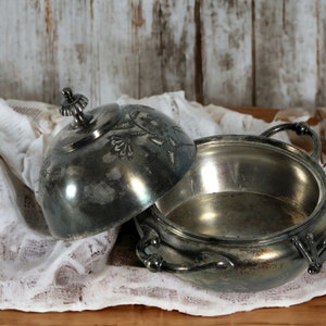 meriden silverplate butter dish 1439