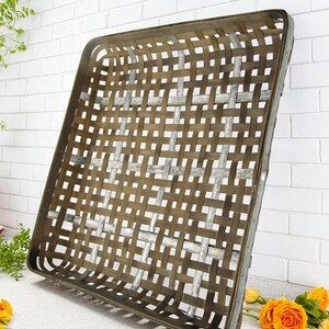 large metal tobacco basket Hubert Rectangular Black Can be displayed indoors or outdoors Tobacco Basket Large | eBay