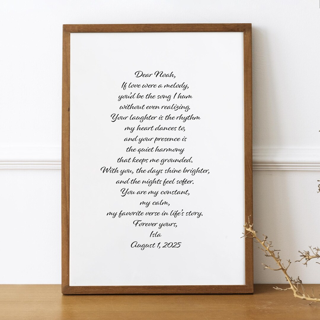 Sentimental Note Guide Love Note Frame, Wedding Day Speech Frame, Keepsake Frame, Entryway ...
