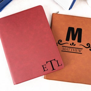 Personalized Zipper Portfolio, Monogram Portfolio with Zipper, Leather Padfolio, Gift For Her, Office Gifts, Business Gift, Graduation Gift